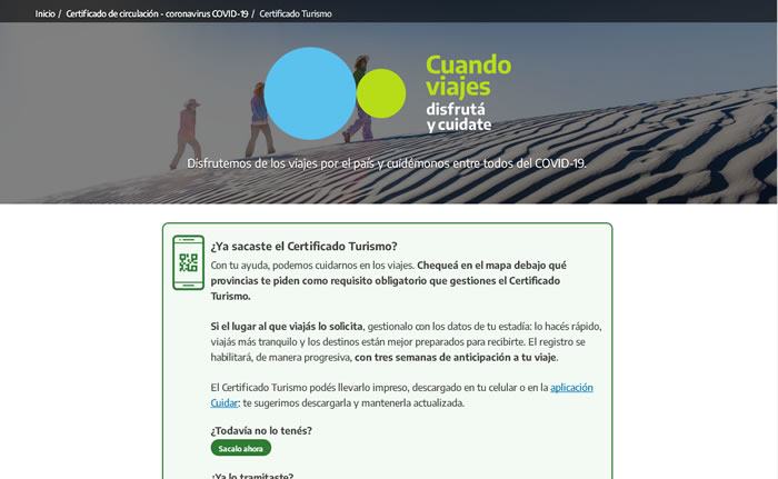 Certificado Turismo